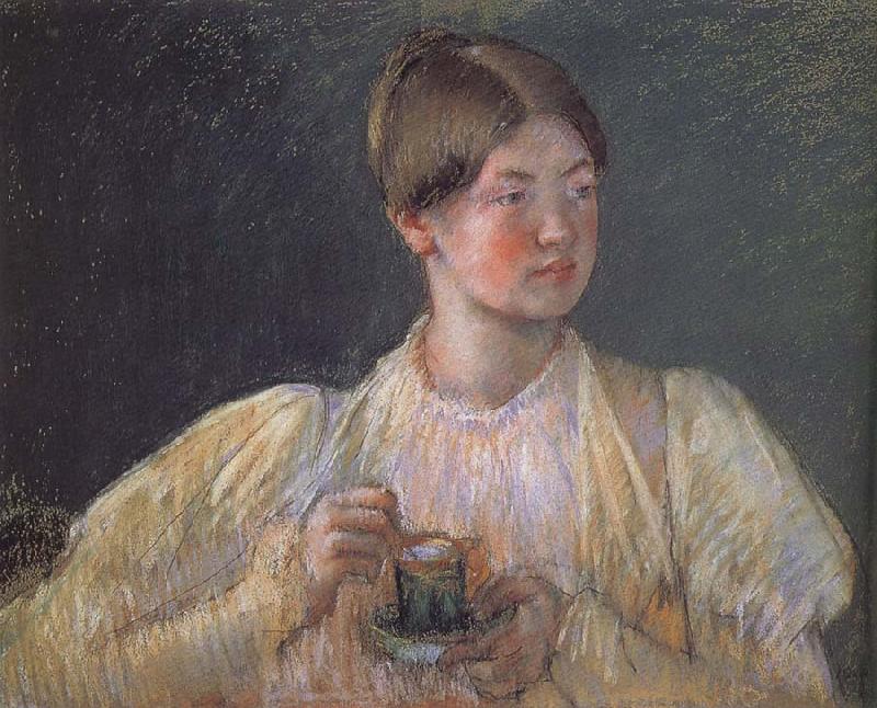 Mary Cassatt Hot chocolate oil painting image